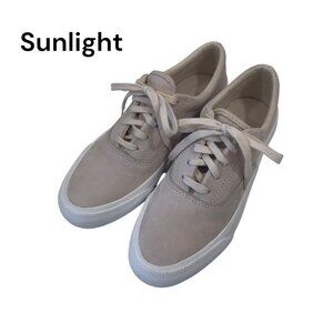 Keds Beige Leather Fashion Sneakers Womens Size 5 Casual Lace-Up Shoes